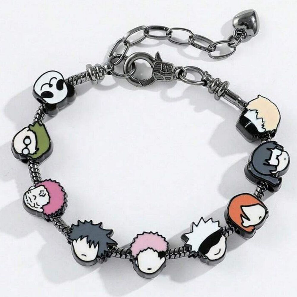 Jujutsu Kaisen Character Charm Bracelet – Anime Chibi Style Adjustable Jewelry - Picture 1 of 7